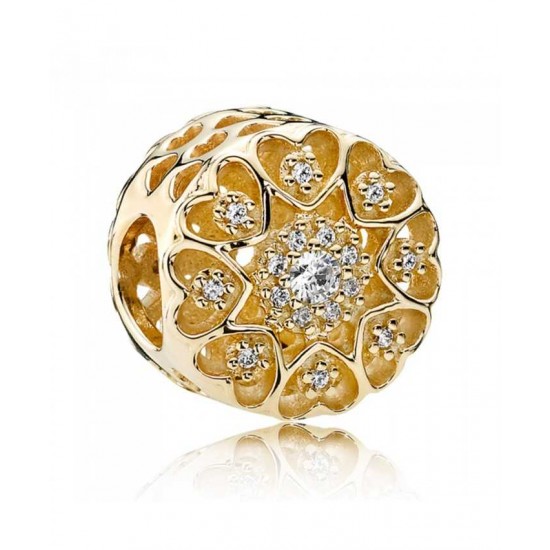 Pandora Charm-14ct Gold Hearts Of Gold Jewelry