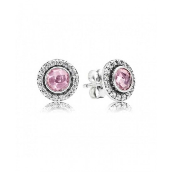 Pandora Earring-Statement Pink Sparkling Stud Jewelry