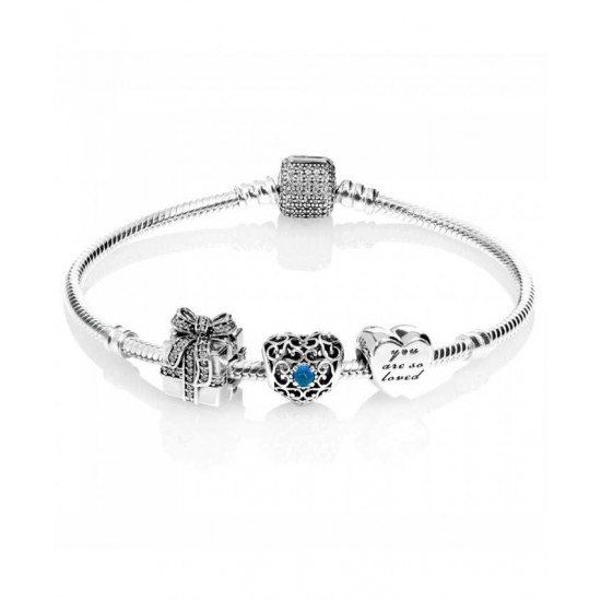 Pandora Bracelet-Sparkling December Birthstone Complete Jewelry