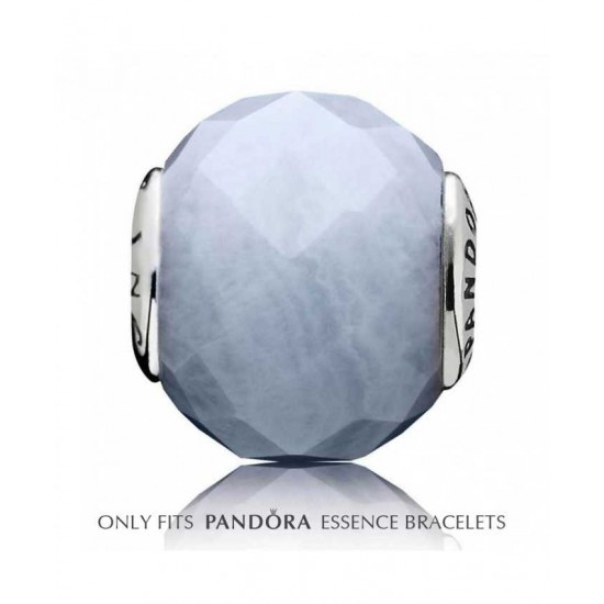 Pandora Charm-Essence Silver Blue Agate Patience Jewelry