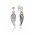 Pandora Earring-Silver Cubic Zirconia Love And Guidance Studs Jewelry