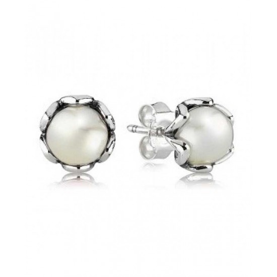 Pandora Earring-Sterling Silver White Fwp Stud Jewelry