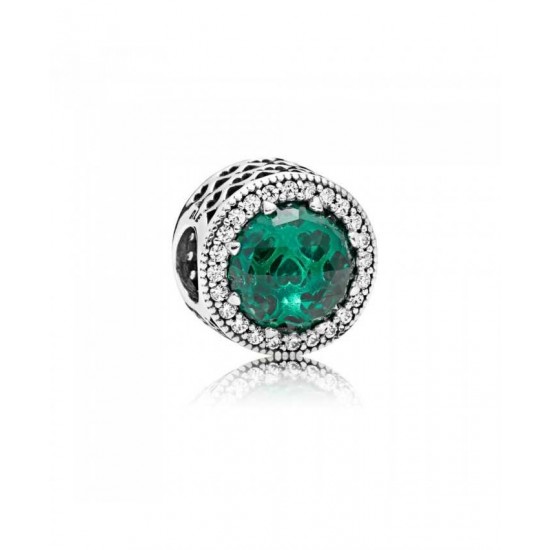 Pandora Charm-Green Radiant Hearts Jewelry