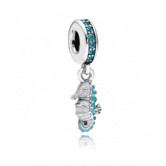 Pandora Pendant-Tropical Seahorse Jewelry
