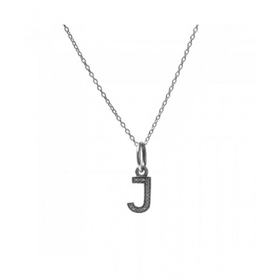 Pandora Necklace-Sparkling Alphabet J Jewelry