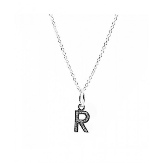 Pandora Necklace-Sparkling Alphabet R Jewelry