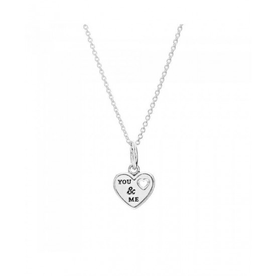 Pandora Necklace-Silver You And Me Jewelry