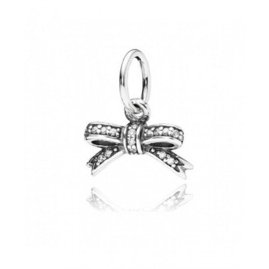 Pandora Pendant-Silver Delicate Bow Jewelry