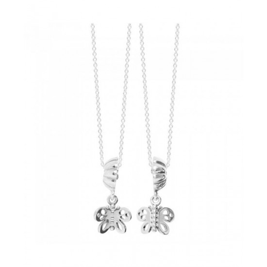 Pandora Necklace-Silver Butterflies Complete Jewelry