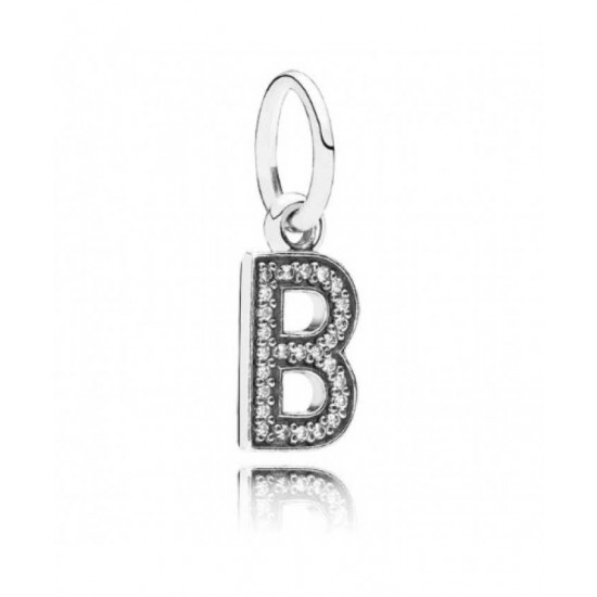 Pandora Pendant-Sparkling Alphabet B Jewelry