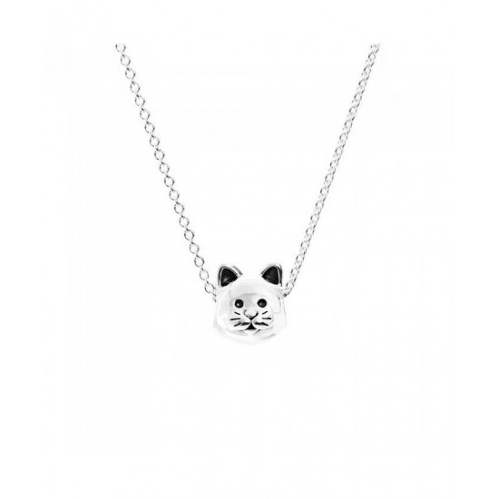 Pandora Necklace-Silver Curious Cat Jewelry