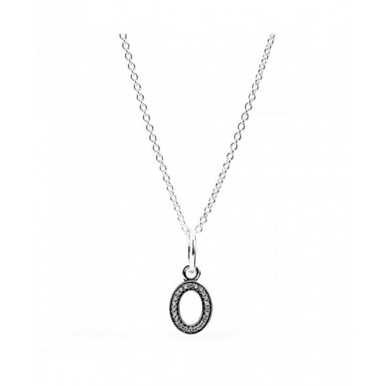 Pandora Necklace-Sparkling Alphabet O Jewelry