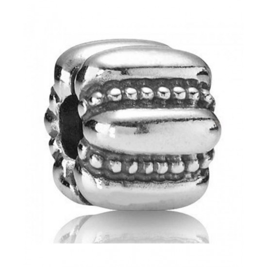Pandora Clip-Silver Ridged Spacer Sale Jewelry