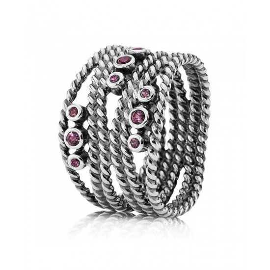 Pandora Ring-Silver Rhodolite Coil Jewelry