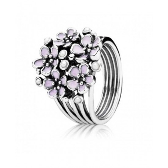 Pandora Ring-Silver Cherry Blossom Flower Cluster Jewelry