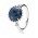 Pandora Ring-Silver Round Midnight Blue Crystal Jewelry