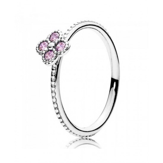 Pandora Ring-Oriental Blossom Pink Cubic Zirconia Jewelry